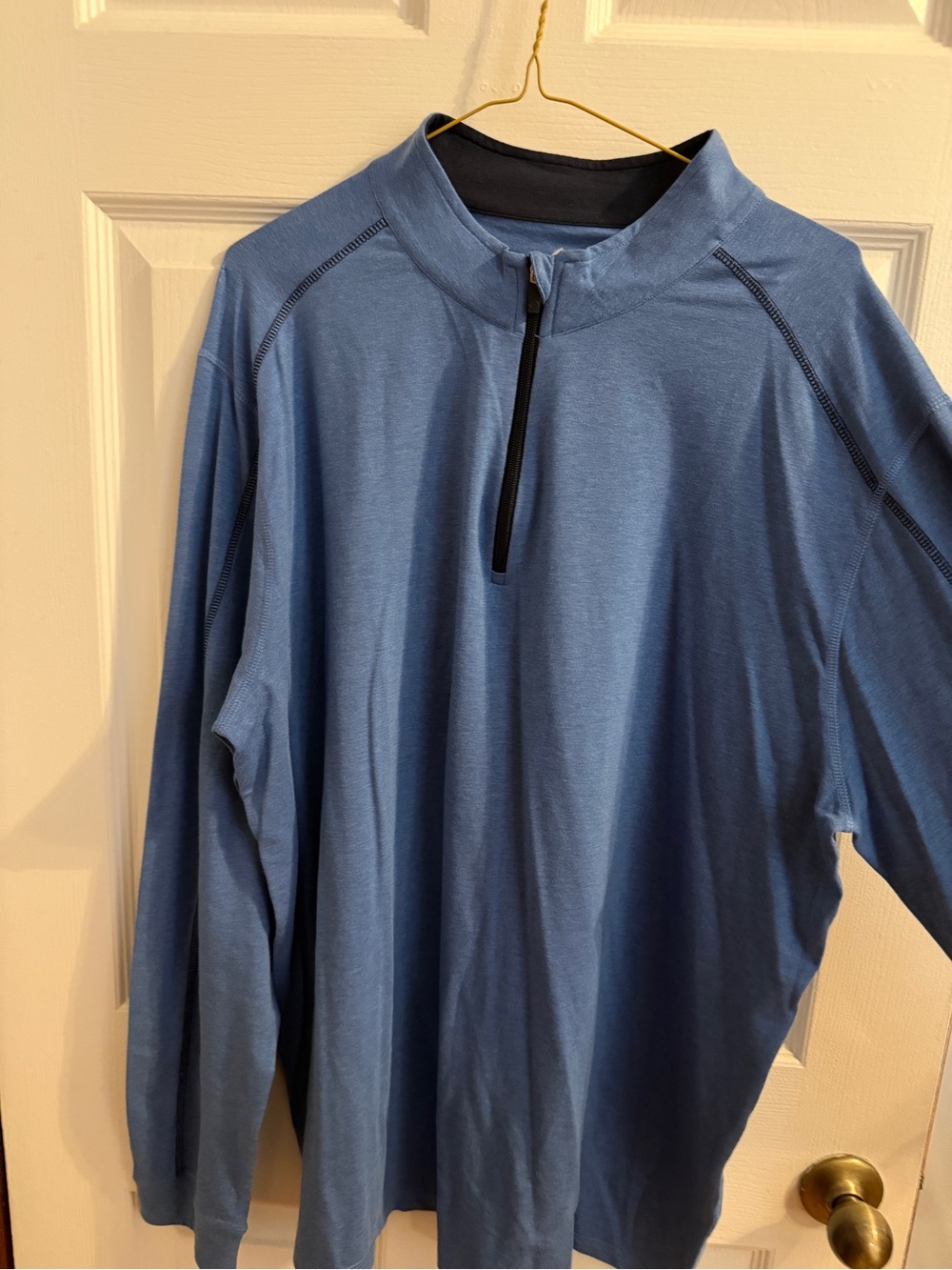 Tasc Men's Blue Quarter-Zip Swim Top XXL
